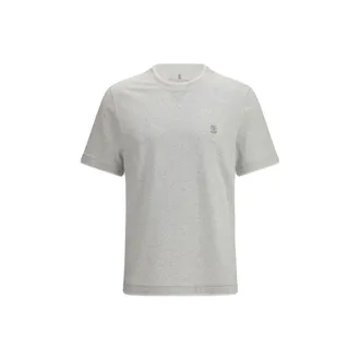 Brunello Cucinelli Gray Cotton Mens T-Shirt