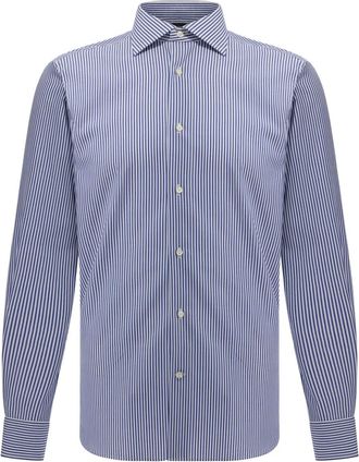Boggi Milano regular-fit cotton shirt - men - Cotton - 38 - Blue