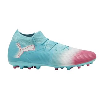 Puma Future 8 voetbalschoenen voor heren, geschikt voor stevige ondergrond (Blauw/rood/wit)
