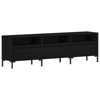 Berkfield Home TV Cabinet Black Oak 150x30x44, 5 cm Engineered Wood