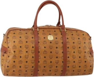 MCM Vintage, unisex, Bruin, ONE Size, Leer, Pre-owned Boston Bag