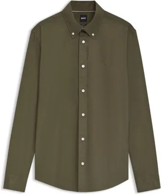 BOSS Slim-fit shirt in soft-touch cotton poplin