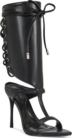 Azalea Wang Bohdi Ankle Cuff Sandal in Black at Nordstrom, Size 7.5