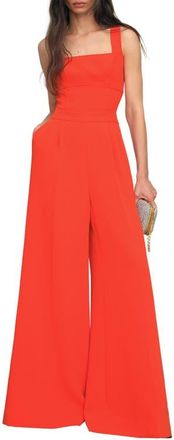 Reiss Dion Sleeveless Wide Leg Jumpsuit in Orange at Nordstrom, Size 10 Us