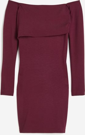 H&M Off-Shoulder-Kleid - Red