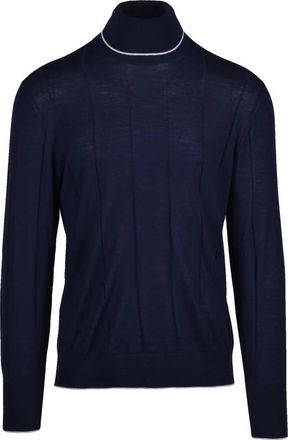 Eleventy Sottogiacca Turtleneck - Heren - Coltruien - Blauw - M - Wol - Truien & Vesten