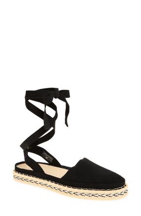 Rothy's The dOrsay Ankle Tie Espadrille Flat in Black at Nordstrom, Size 10.5