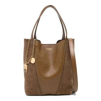 Chlo&eacute; Tote Bags, female, Green, Size: ONE SIZE Small Spin Tote