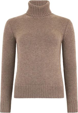 Moorer Cashmere coltrui - Dames - Cashmere truien - Bruin - XS - Truien & Vesten