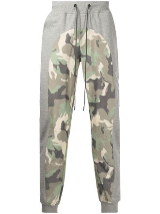 Mostly Heard Rarely Seen camouflage-panel track pants - Grey