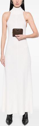 Celine Pre-owned Womens Macadam Coated Canvas Pouch - Dark Brown Textile - One Size