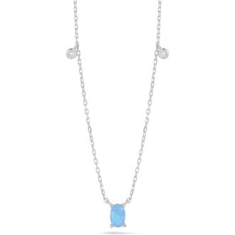 Glaze Jewelry Opal Necklace in Silver at Nordstrom Rack