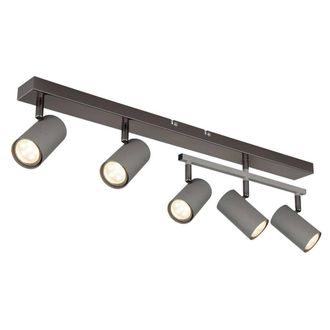 Netlighting Robby Ceiling Spotlight Bar Gunmetal 5x GU10 in Grey