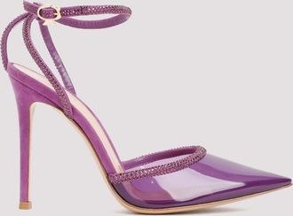 Gianvito Rossi Purple Plexiglass Heels