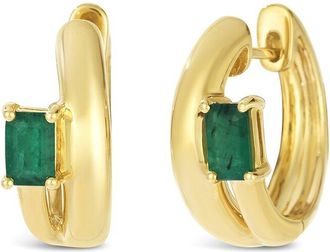 Le Vian Costa Smeralda Emeralds 14K 1.00 Ct. Tw. New Emerald Huggie Earrings