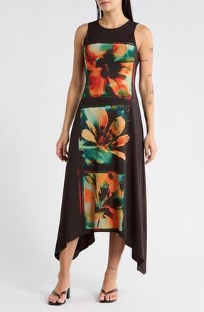 Desigual Floral Sleeveless Knit Dress in Black at Nordstrom Rack, Size X-Small