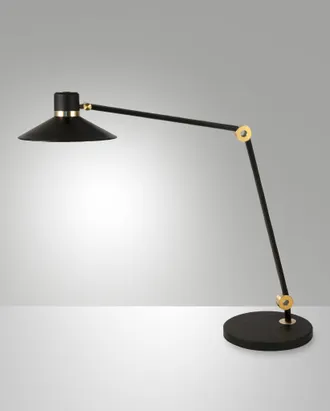 Fabas Luce Panarea Lampada Da Tavolo Led 10w In Metallo Nero, Design Moderno Con Tecnologia Cct Regolabile, Dimmerabile A Tocco, Ideale Per Interni