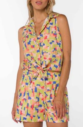 Velvet Heart Lilliana Sleeveless Linen Button-Up Shirt in Multi Abstract at Nordstrom Rack, Size X-Small