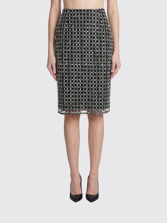 Rotate Gonna midi Rotate in cr&ecirc;pe con ricami