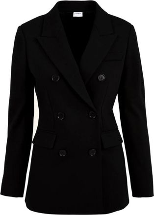 Aspesi Elegante Blazer - Dames - Blazers - Zwart - S - Leer - Jassen