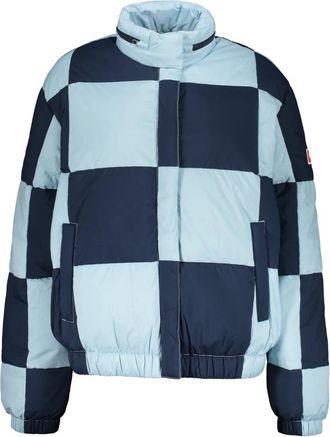 Kenzo Donsjack met ritssluiting en drukknoopsluiting - Dames - Winterjassen - Blauw - S - Polyester - Jassen