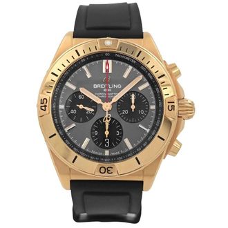 Breitling Pre-owned Breitling Chronomat Chronograph Automatic Chronometer Grey Dial Mens Watch RB0134