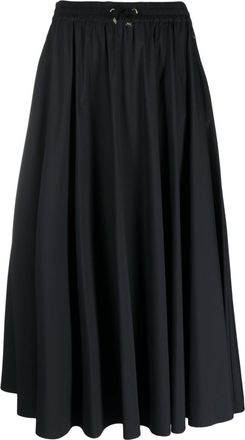 Herno drawstring maxi skirt - women - Polyamide/Cotton/Elastane/Polyester - 38 - Black