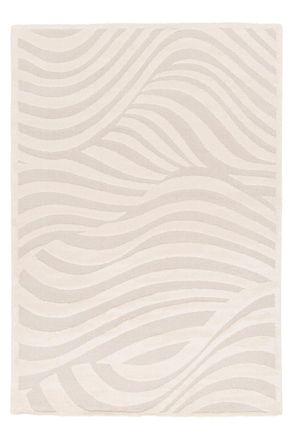 AFK Living Alfombra con efecto relieve muy suave beige 160 x 230 cm