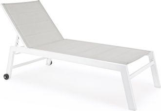 BIZZOTTO Hochwertige Gartenliege Hilde 200 x 65 cm - Weiss