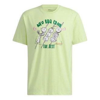 adidas neo Logo Alphabet Printing Round Neck Loose Short Sleeve Yellow H62011
