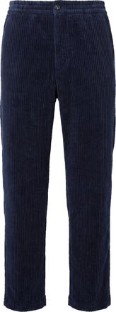 Emporio Armani Dark Navy Corduroy Wide-Leg Pants
