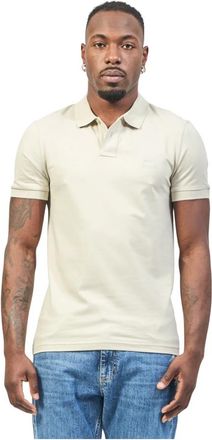 HUGO BOSS Beige Polo Passenger Korte Mouw Shirt - Heren - Polos - Beige - S - Katoen - Tops