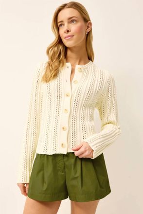 Marie Oliver Emory Cardigan In Ivory