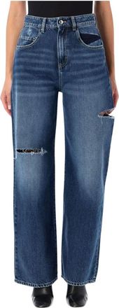 Icon Denim Los Angeles Poppy Wide-leg Jeans - Dames - Jeans - Blauw - Maat: W27 Katoen