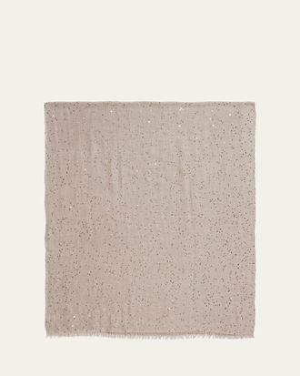 Brunello Cucinelli Cashmere-Blend Speckled Scarf