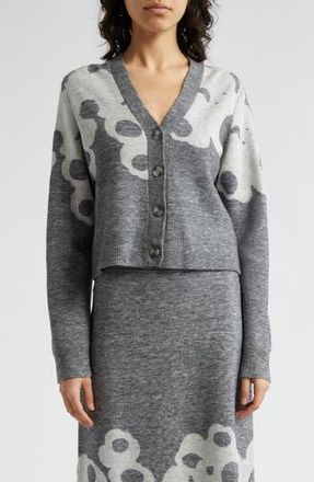 Marimekko Puite Lammet Boxy Cardigan in Light Grey Off-White at Nordstrom Rack, Size X-Large