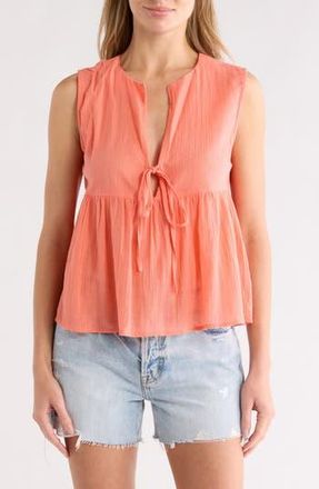 Elan Sleeveless Flyaway Cover-Up Top in Coral at Nordstrom Rack, Size X-Small