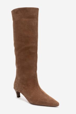 Prologue Corvel Leren Kitten Heel Kniehoge Laars