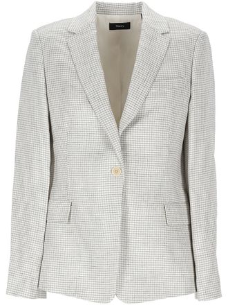ジャケット Chloe Black/white checkered wool double-breasted blazer Chloé Black/White Checkered Wool Double Breasted Blazer from
