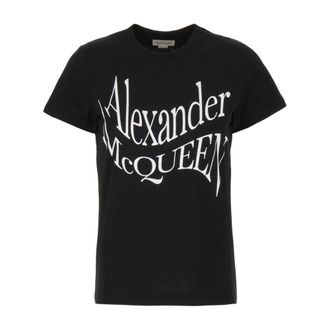 Alexander McQueen T-shirt - female - Alexander McQueen - T-Shirts - Black - 2XS - Tops