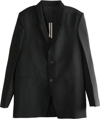 Rick Owens three-button back-strap jacket - Nero