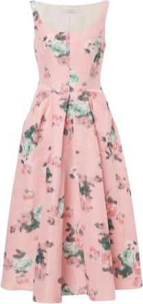Philosophy di Lorenzo Serafini Midi Dresses, female, Multicolor, Size: S Floral Taffeta Longuette Dress