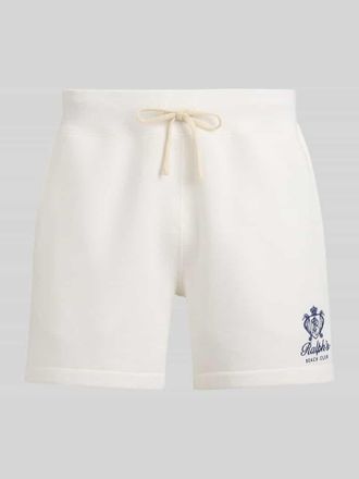 Polo Ralph Lauren Regular Fit Sweatshorts mit Logo Stitching in Weiss, Gr&ouml;&szlig;e XL