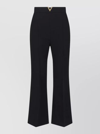 Valentino tailored trousers belt loops gold tone detail