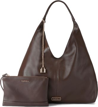 Carvela Womens Suedette Cassia Hobo Bag - Brown - One Size