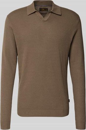 Jack & Jones Regular Fit Poloshirt in Strick-Optik Modell Riley in Hazel, Gr&ouml;&szlig;e XXL