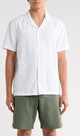 Scotch & Soda Check Camp Shirt in Bright White at Nordstrom Rack, Size X-Large