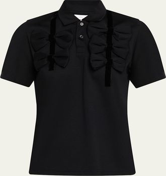Comme Des Gar&ccedil;ons Cotton Bow Tie Polo Shirt