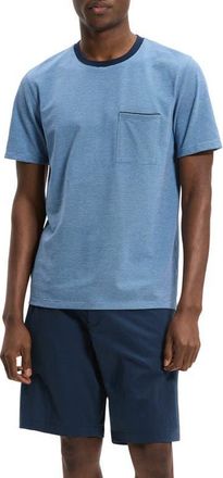Theory Birds Eye Ringer T-Shirt in Crisp Blue Multi - 2Rp at Nordstrom, Size Xx-Large