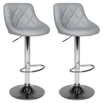 Happy Garden Juego De 2 Taburetes De Bar Grises Jasper